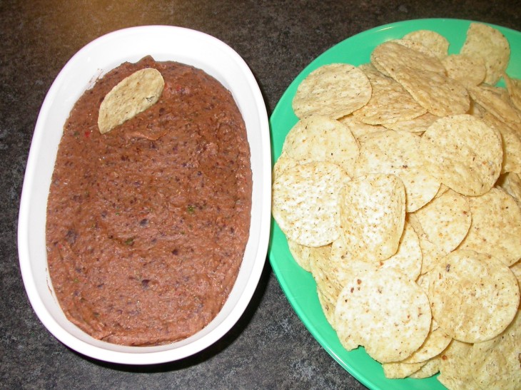 Black Bean-Quinoa Dip - served